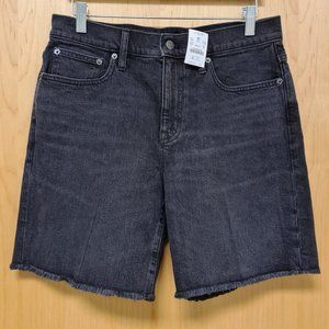 J. Crew NWT Black Long Denim Shorts size 28